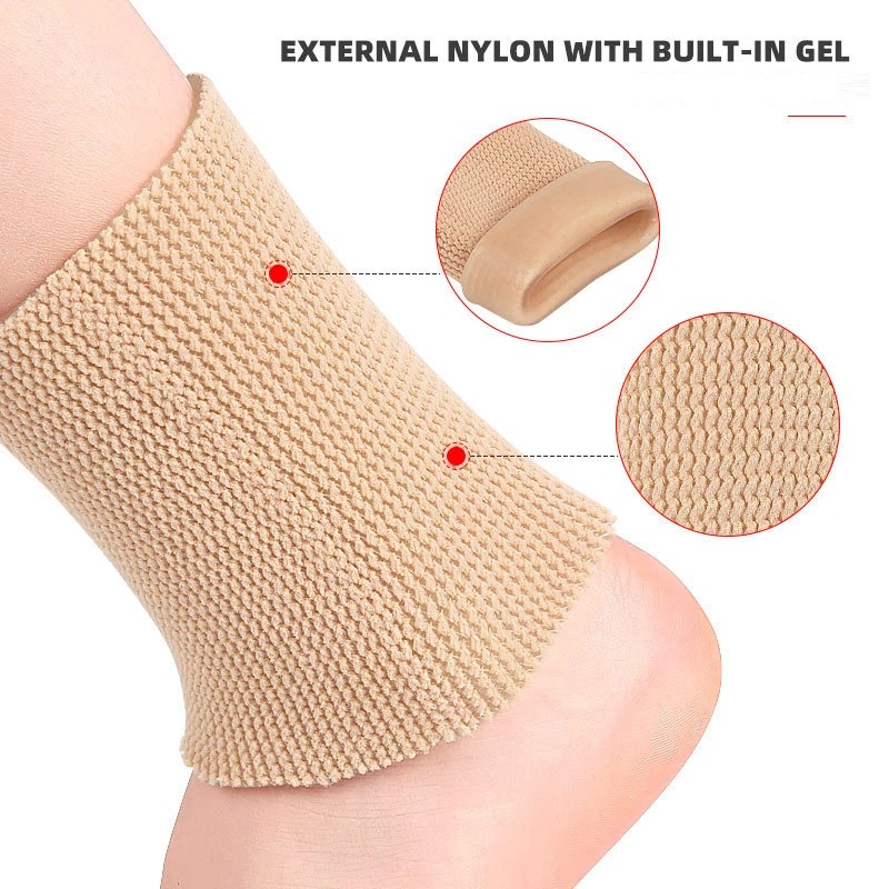 Durable Ankle Gel Sleeves Skate Socks Ankle Pads Compression Ankle Sleeve Protection for Figure Skating Riding Ski China OEM Supplier
