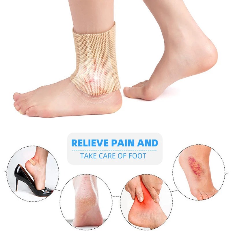 Durable Ankle Gel Sleeves Skate Socks Ankle Pads Compression Ankle Sleeve Protection for Figure Skating Riding Ski China OEM Supplier