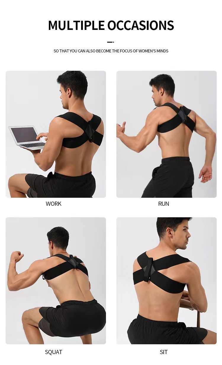 Exercise shoulder strap Lift chest straight back correction strap Open shoulder training aid strap gym training strap China-based Manufacturer
