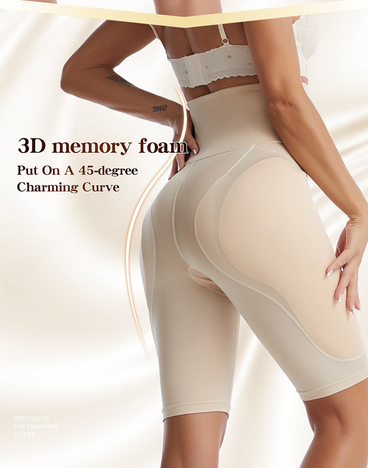 Female Sculpture High Waist Pants Buckle Tight Beauty Pants Sponge Cushion Firming Hips Firming Crotch Underpants Product Manufacturing