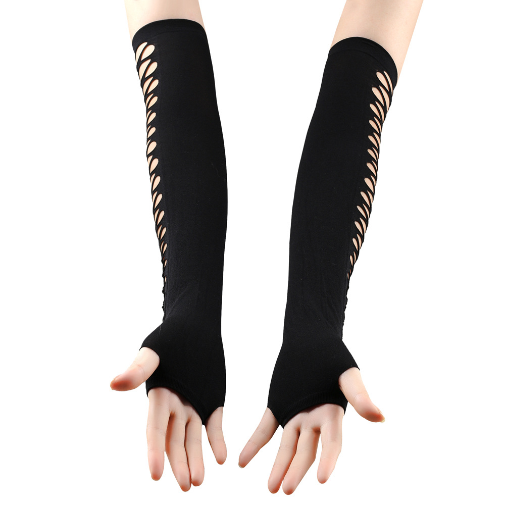 Fishnet Fingerless Long Gloves Leg Arm Cuff Party Wear Fancy Dress Dance Mesh Gloves China Factory Direct Production