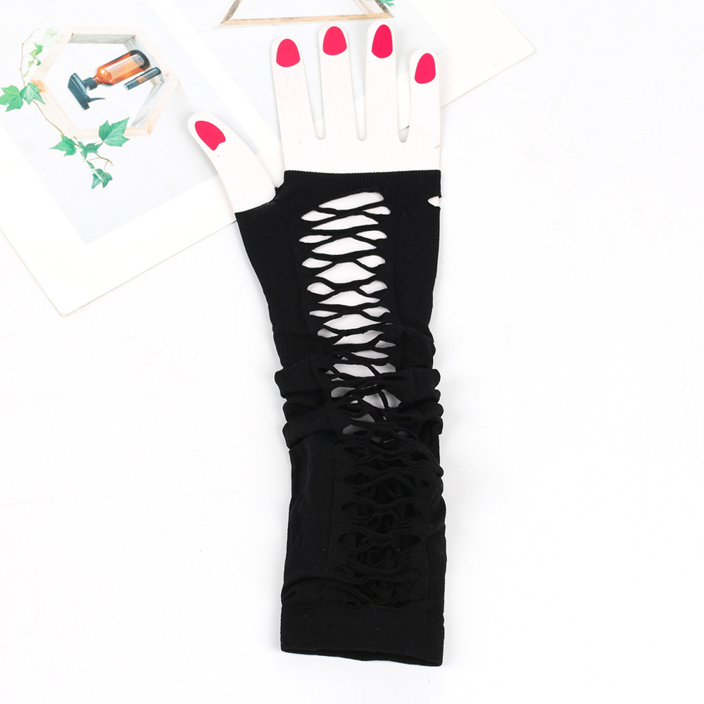 Fishnet Fingerless Long Gloves Leg Arm Cuff Party Wear Fancy Dress Dance Mesh Gloves China Factory Direct Production