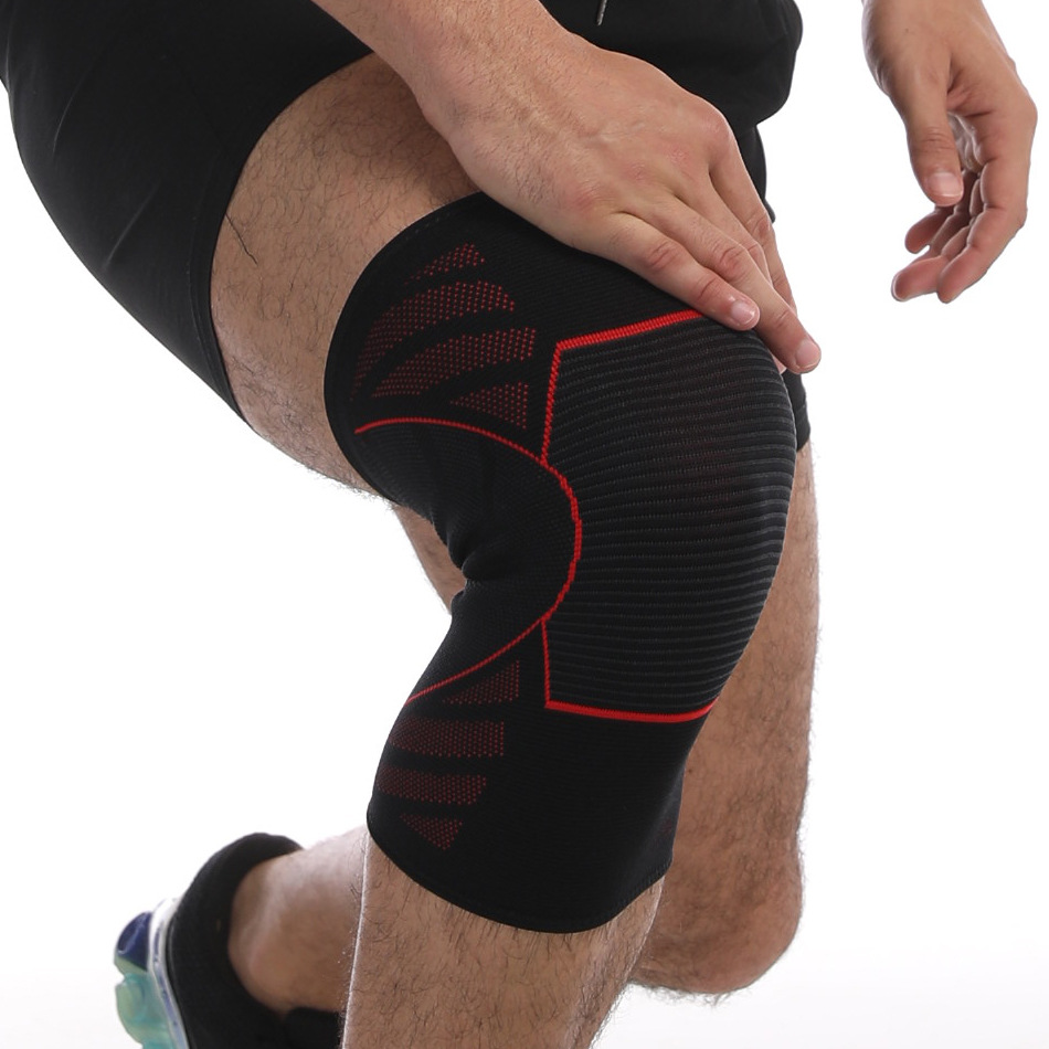 Fitness Basketball Running Cycling Functional Knitted High Elasticity Knee Pads Shock Absorption Protection Tendon Knee Pads Discount Wholesale Production