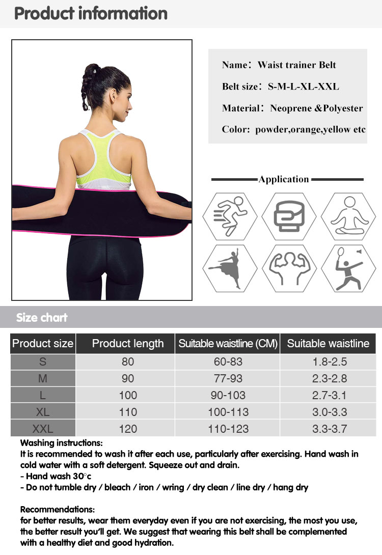 Fitness Gym Belt for Women Men Sauna Tummy Slimming Corset Sweat Waist Trainer Adjustable Body Shaper Reducing Shaping Girdles Industrial Wholesale Pricing Supplier