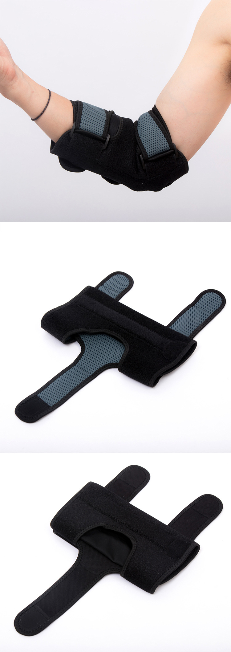 Fitness basketball elbow strap Pressure breathable adjustable anti-collision steel plate support elbow pads Export-Oriented Factory Wholesale
