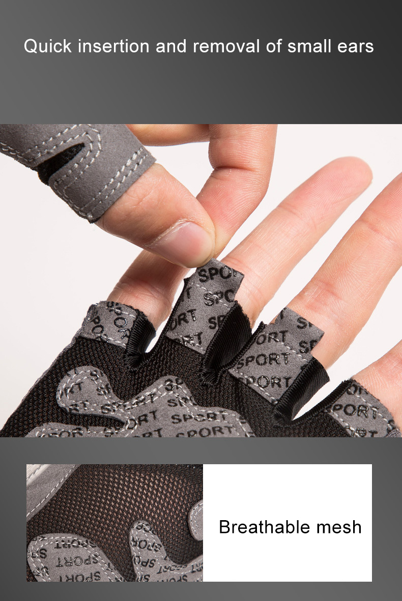 Fitness half finger gloves Women thin yoga exercise machine training miss hand back non-slip horizontal bar gloves Customized Manufacturing Solutions