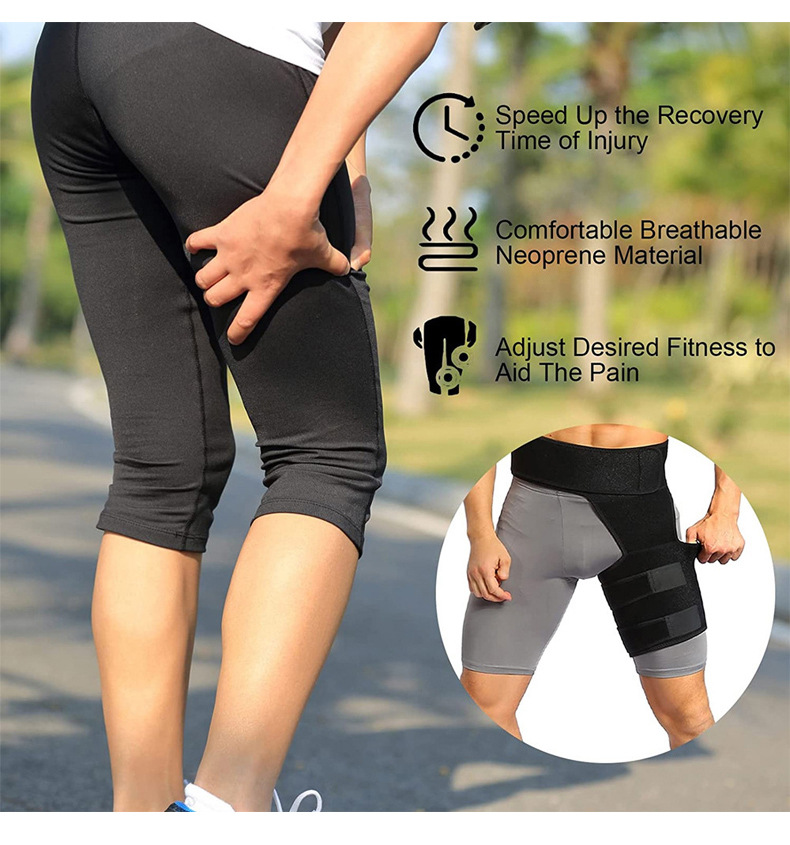 Fitness leg guard Anti-muscle strain Hip strap Compression thigh lifting guard Made in China Factory