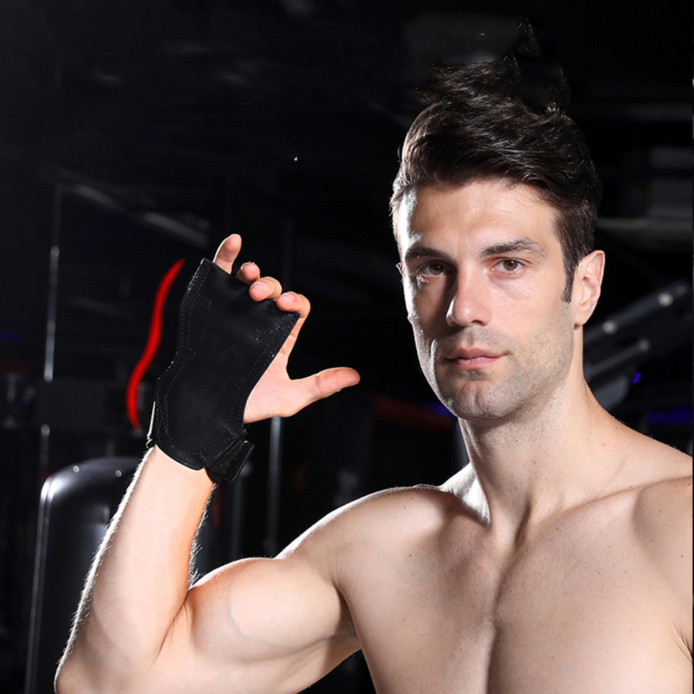 Fitness protective gloves exercise bench press weightlifting wrist guard rubber handguard pull power assisted strap wrist guard OEM Wholesale