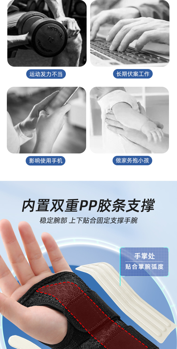Fixed compression adjustable wrist wrap sports fitness basketball compression sports wrist brace Manufacturer and Supplier