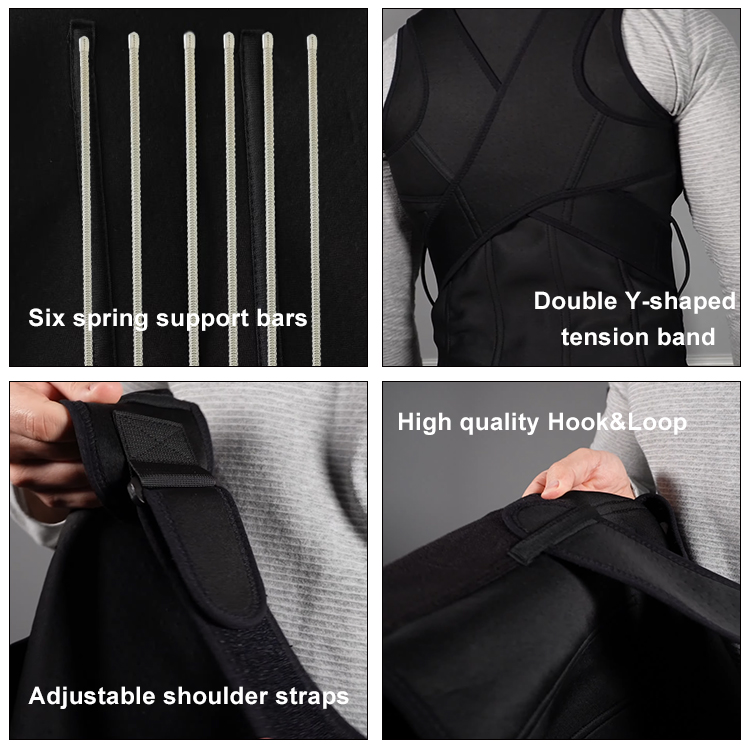 Fully Adjustable Spinal Brace Comfortable Effective Upper Back Brace Posture Corrector Back Orthopedic Straps for Men and Women Bulk Supply