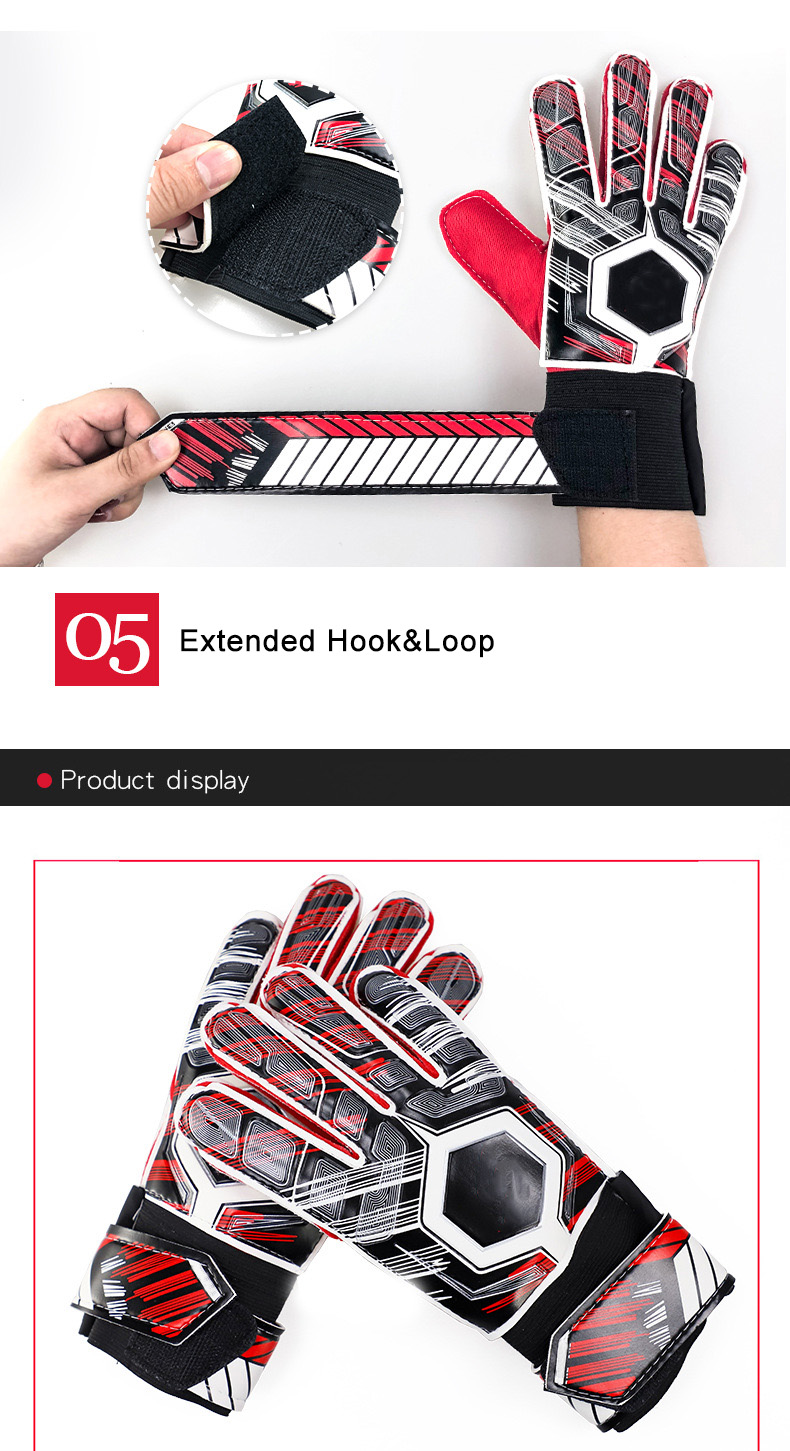 Goalie gloves Children adult anti-collision non-slip goalie gloves Breathable belt finger guard latex gloves Export-Oriented Factory