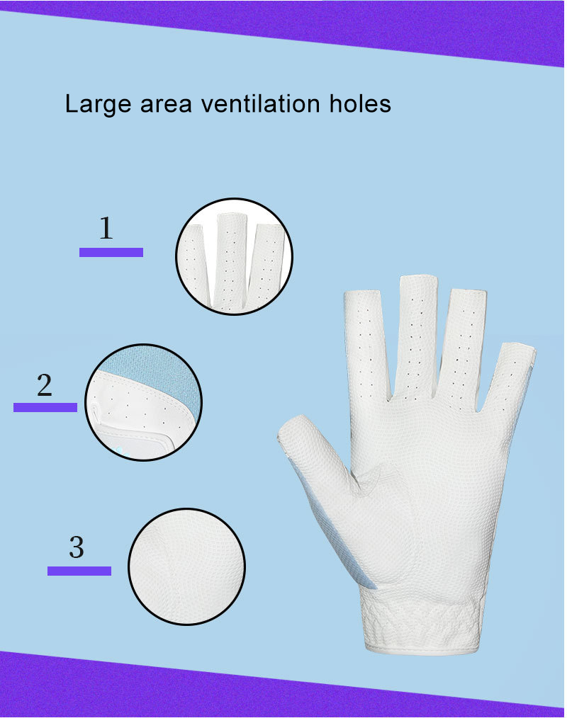 Golf ice silk breathable fabric fingerless gloves Non-slip wear gloves Wholesale B2B Pricing Custom Solutions