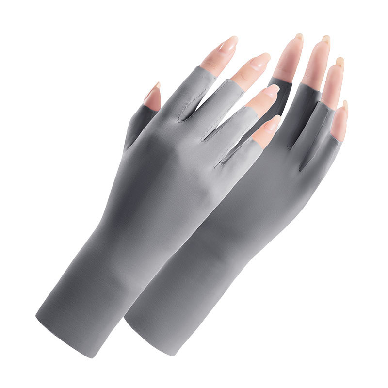 Half Fingers Gloves Anti Uv Radiation Protection Gloves Thin Fingerless Mitten Outdoor Driving Sunscreen Mittens Contract Manufacturing Trade