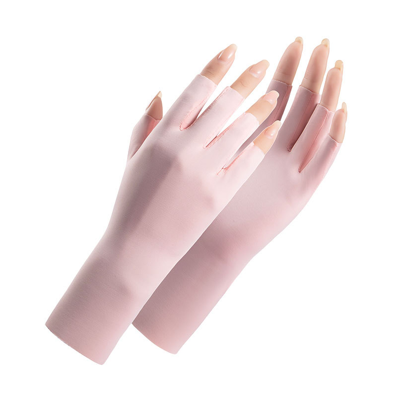Half Fingers Gloves Anti Uv Radiation Protection Gloves Thin Fingerless Mitten Outdoor Driving Sunscreen Mittens Contract Manufacturing Trade