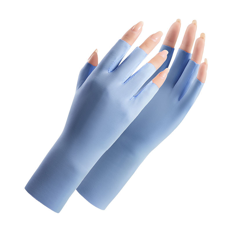 Half Fingers Gloves Anti Uv Radiation Protection Gloves Thin Fingerless Mitten Outdoor Driving Sunscreen Mittens Contract Manufacturing Trade