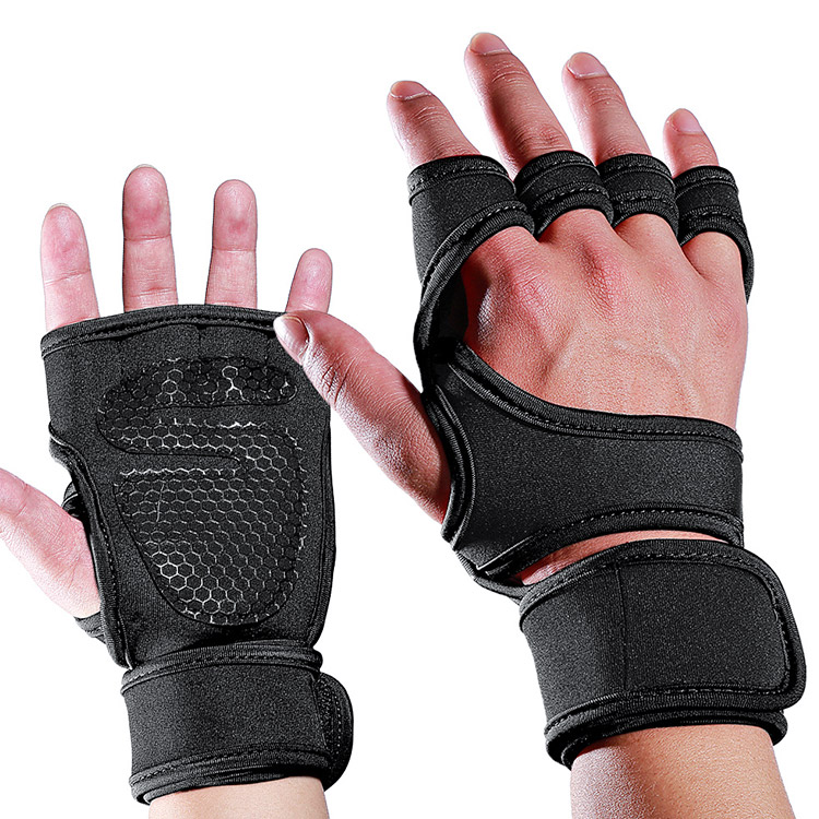 Half finger Fitness gauntlet lifting training Silicone non-slip gloves sport extension twine wrist protector OEM Manufacturer