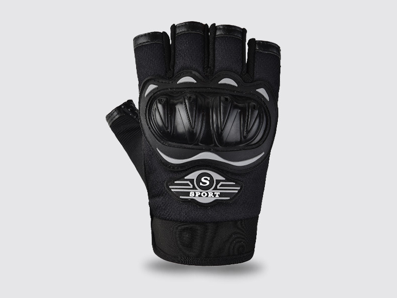 Half finger anti-slip wear resistant hard shell protection sports motorcycle bicycle riding gloves Direct Supplier Pricing Custom Solutions