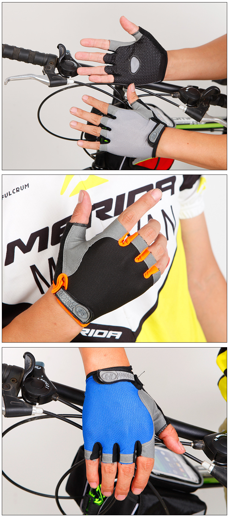 Half finger gloves sports sunscreen bicycle summer silicone cycling men's and women's fitness gloves Customized Manufacturing Solutions