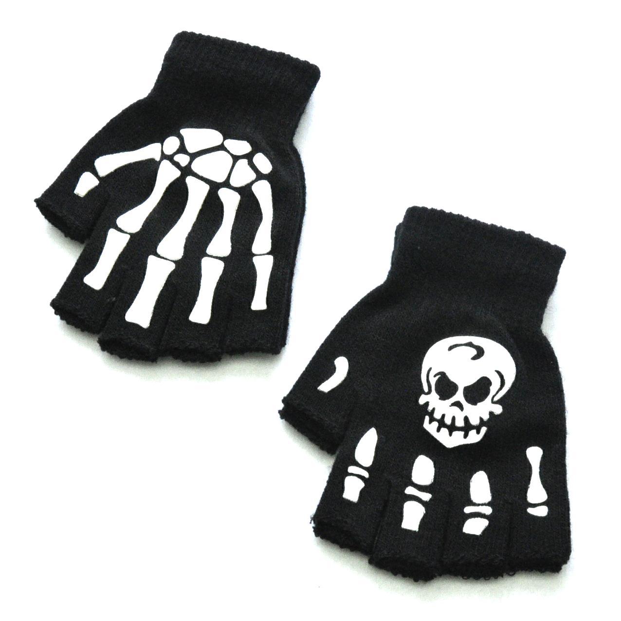 Halloween Horror Claw   Bone Skeleton Goth Anti Skid Rubber Non Slip Racing Riding Cycling Touch Screen Sports Winter Gloves Wholesale Factory Customization