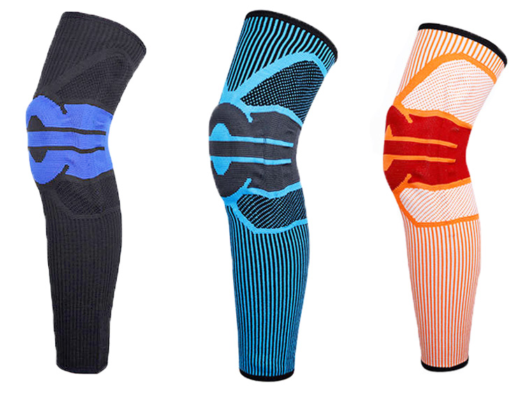 High Elastic 3D Knitting Gradient Decompression Knee Pads Larger Silica Gel Knee Sleeves Patella Protector for Sports Factory Authorized Wholesale Sourcing