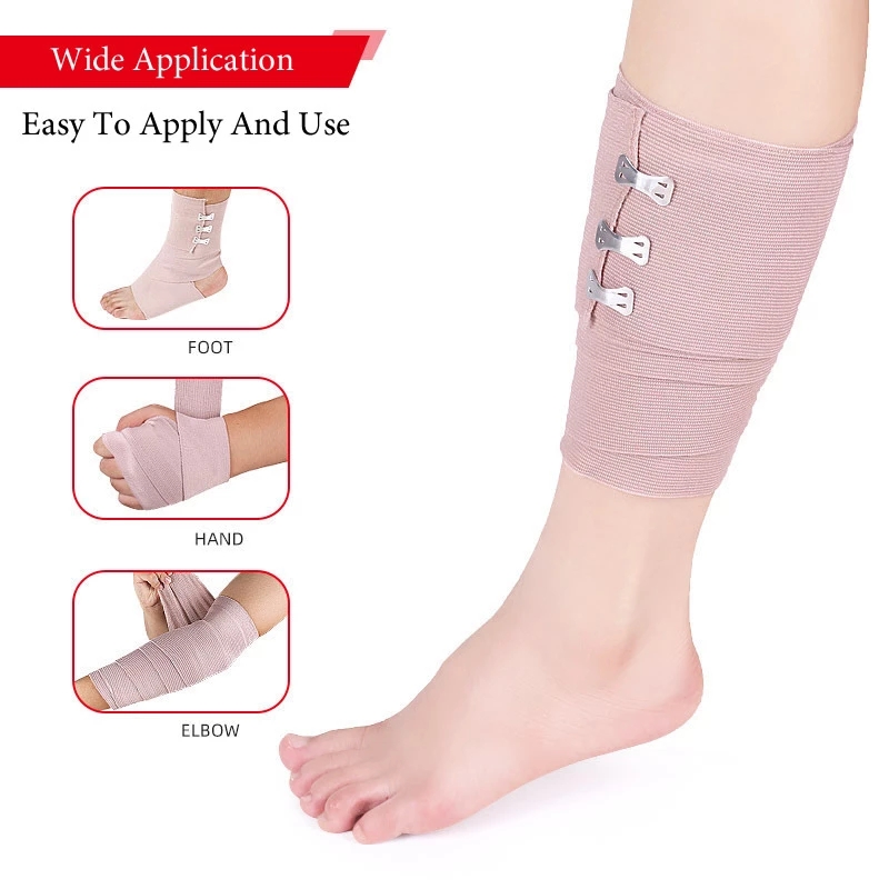High Elastic Bandage Sports Sprain Treatment Outdoor Wound Dressing Emergency Muscle Tape for First Aid Kits Protect Bulk Manufacturing Processing