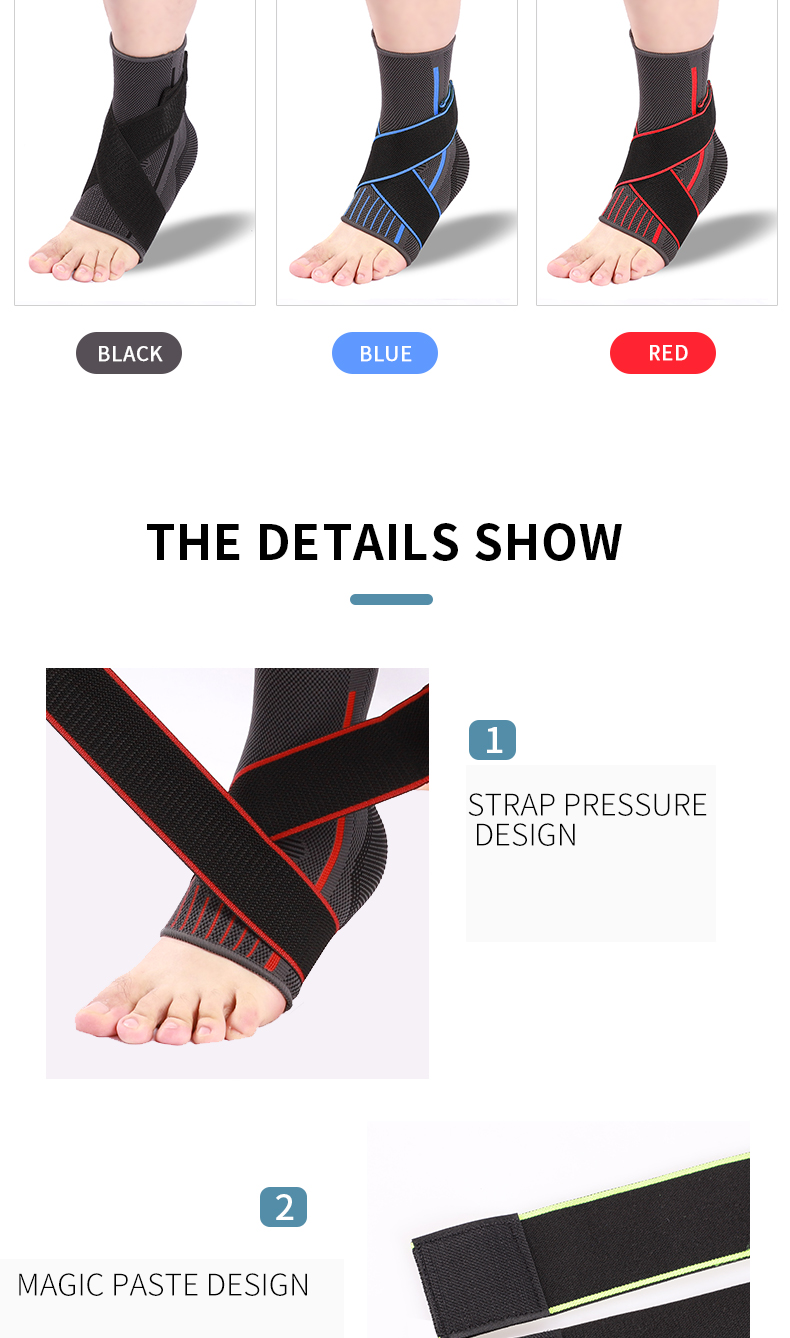 High Quality Compression Ankle Sleeve Ankle Brace Sports Protection Ankle Support Strap Factory Pricing Supply