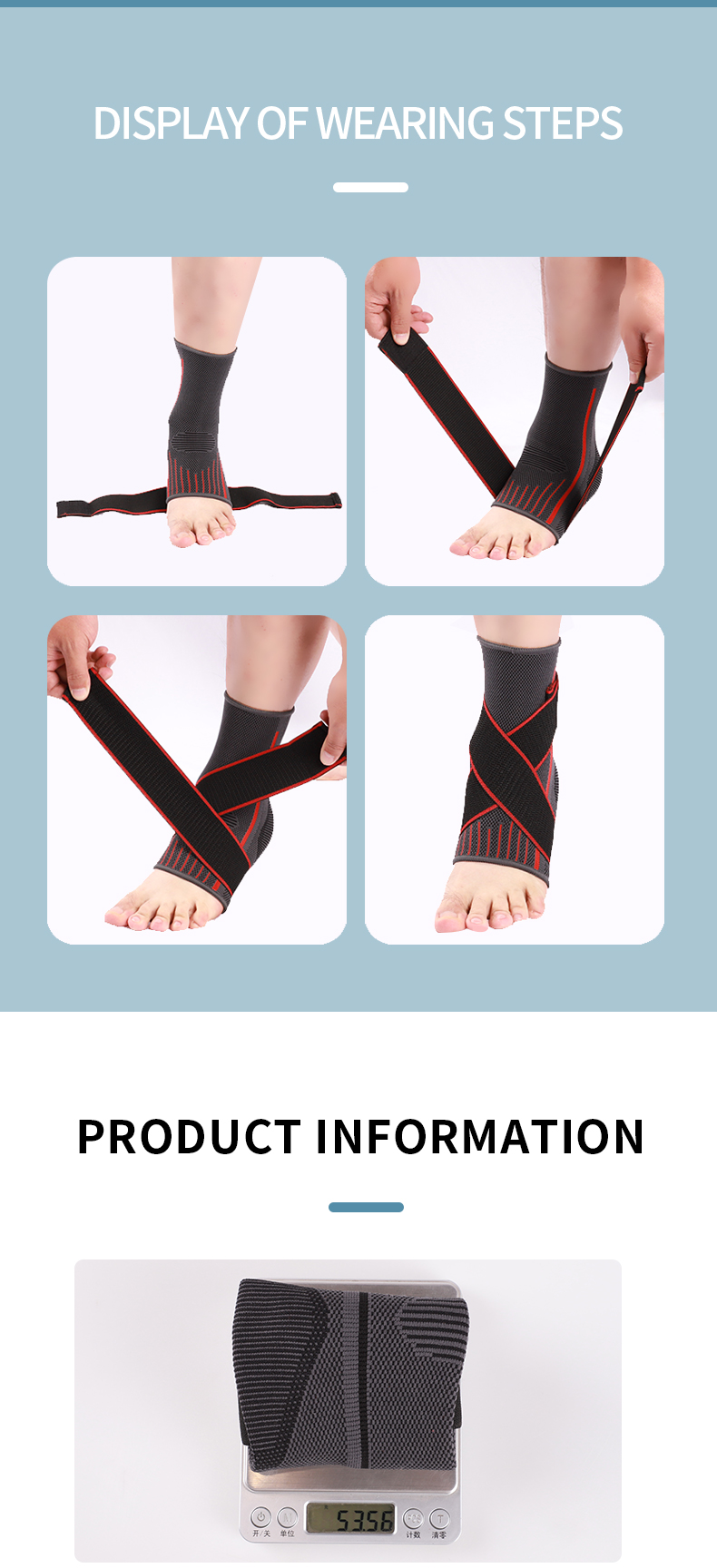 High Quality Compression Ankle Sleeve Ankle Brace Sports Protection Ankle Support Strap Factory Pricing Supply