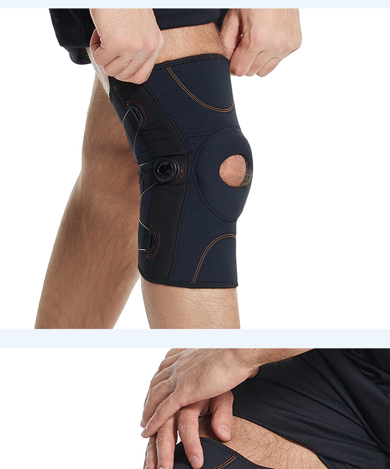 High Quality Rotate Button Knee Brace New Style Sport Knee Pads Adjustable Cycling Silicone Knee Support Wholesale Trade Supplier