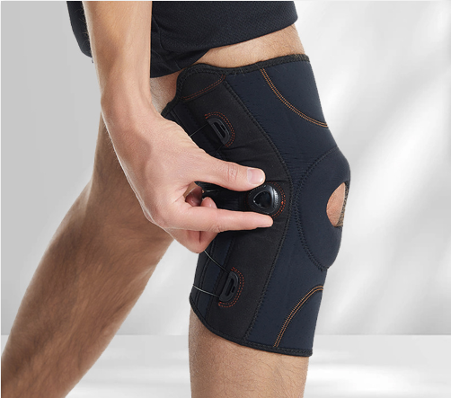 High Quality Rotate Button Knee Brace New Style Sport Knee Pads Adjustable Cycling Silicone Knee Support Wholesale Trade Supplier
