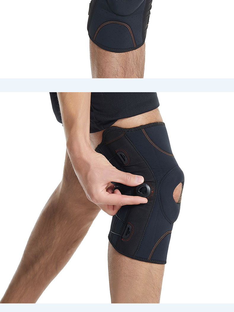High Quality Rotate Button Knee Brace New Style Sport Knee Pads Adjustable Cycling Silicone Knee Support Wholesale Trade Supplier