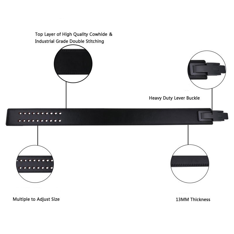 High quality Genuine cowhide belt  Gym Fitness Heavy Duty Leather Weight Lifting Belt for Men Women Powerlifting China Industrial Supplier