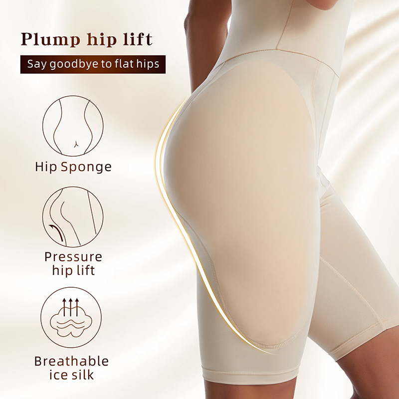 High-waisted flat Angle belly compression pants sponge cushion butt and hip and hip lift pants Shapering body tight briefs Private Label Manufacturing Innovation