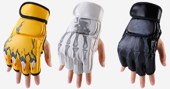 Hot Selling half finger grappling Gloves your own design boxing  MMA gloves Manufacturer and Supplier