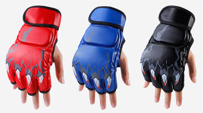 Hot Selling half finger grappling Gloves your own design boxing  MMA gloves Manufacturer and Supplier