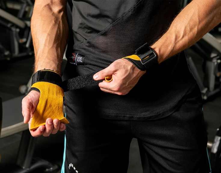 Hot sale Cowhide Wrist Brace Weight Lifting Straps Palm Pad Guard Gym Fitness Palm Protector For Exercise Factory Direct Sales