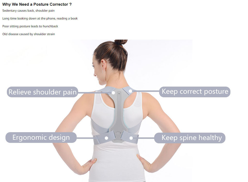 Hot seller Newest Compression Lightweight Breathable Design adjustable PE back support plate back posture corrector Rapid Production Solutions Wholesale