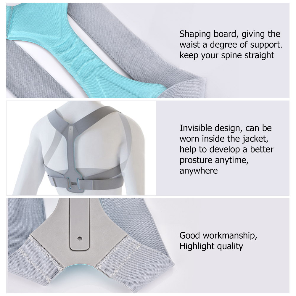 Hot seller Newest Compression Lightweight Breathable Design adjustable PE back support plate back posture corrector Rapid Production Solutions Wholesale