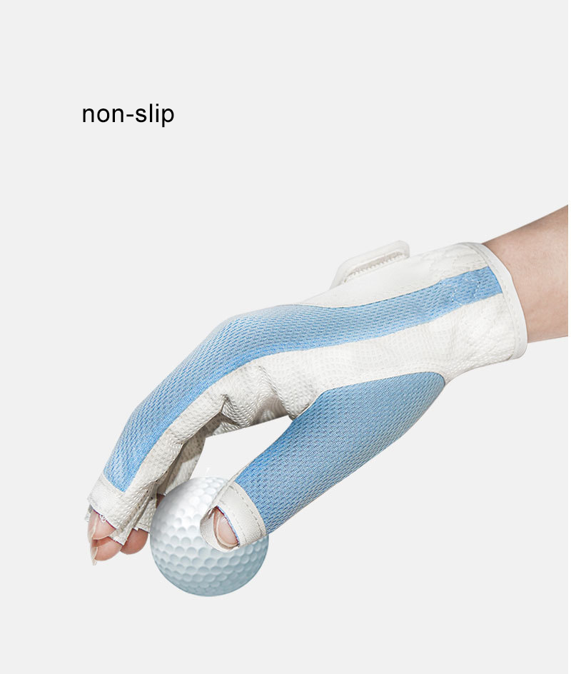 Ice silk breathable fabric fingerless gloves Non-slip and wear resistant golf gloves Manufacturer and Supplier