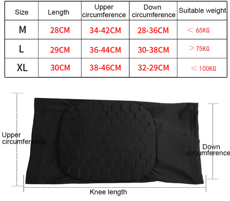 KSY Top Selling Breathable Honeycomb Anti Collision Compression Knee Sleeve Pads Support Bulk Wholesale Chain
