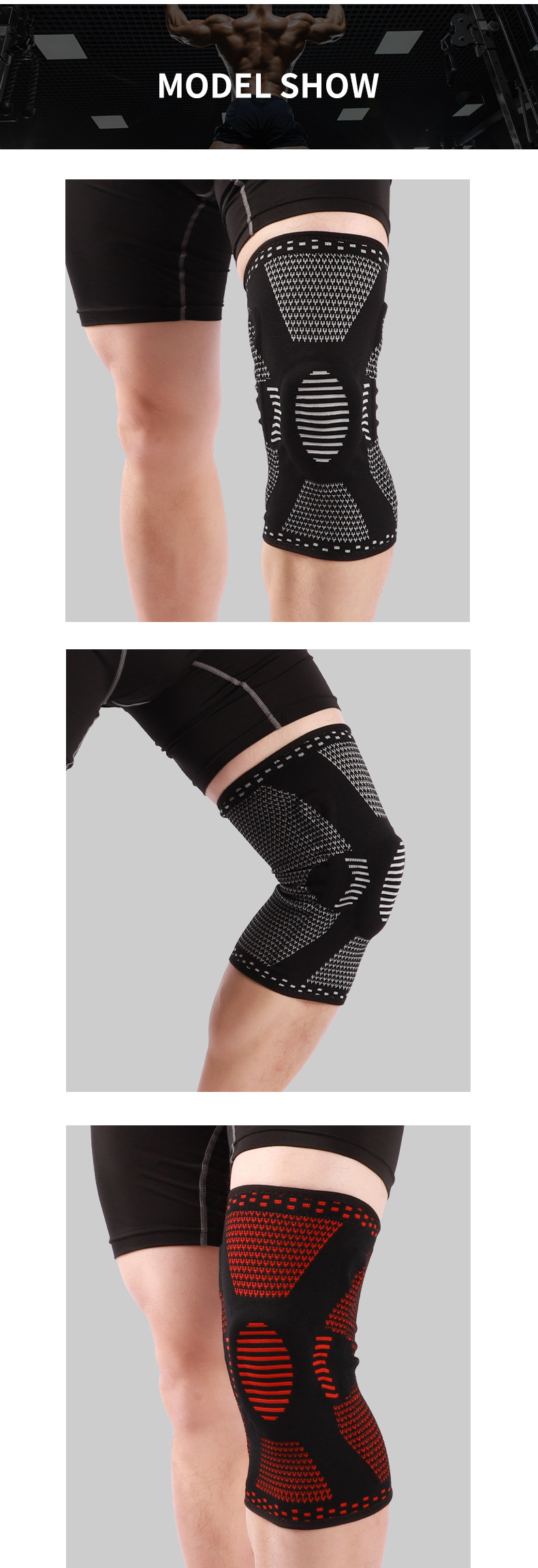 Knee Brace Compression Sleeve Non-Slip Running Hiking Soccer Basketball Tear Arthritis Wrap  Knee protection Pads Wholesale Distribution