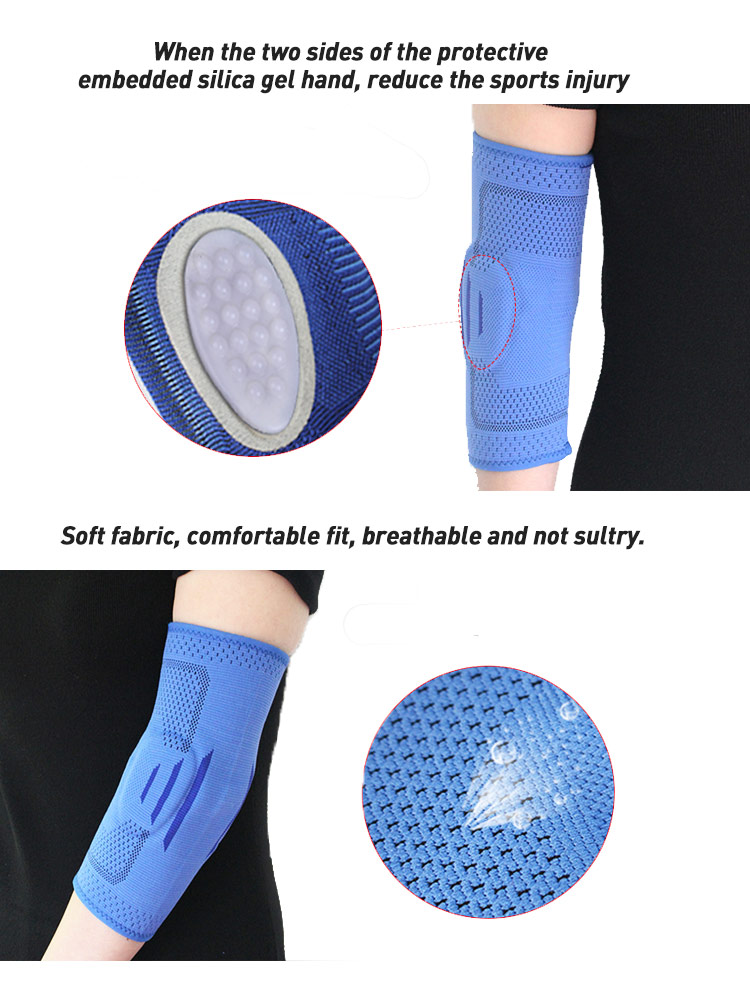 Knitted Elbow Protector Basketball Fitness Ball Playing Sweat Absorbing Pressure Boosting Sports Elbow Protective China Manufacturing Hub