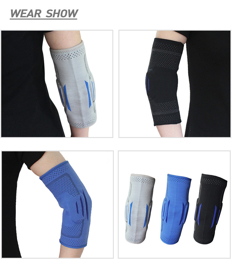 Knitted Elbow Protector Basketball Fitness Ball Playing Sweat Absorbing Pressure Boosting Sports Elbow Protective China Manufacturing Hub