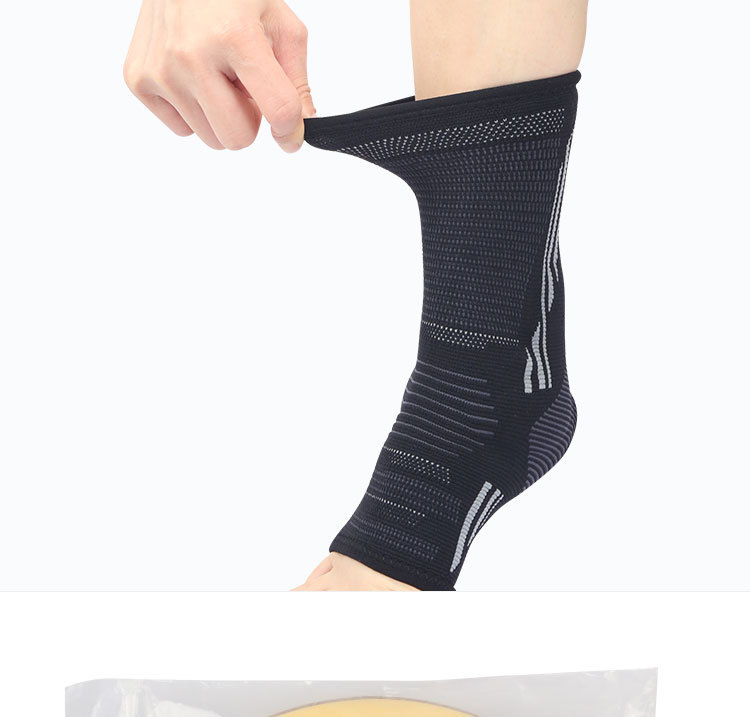 Knitted Sports Silicone Ankle BraceElasticated and compressed shock-absorbing impact resistant fixed support ankle brace ODM Manufacturing Direct