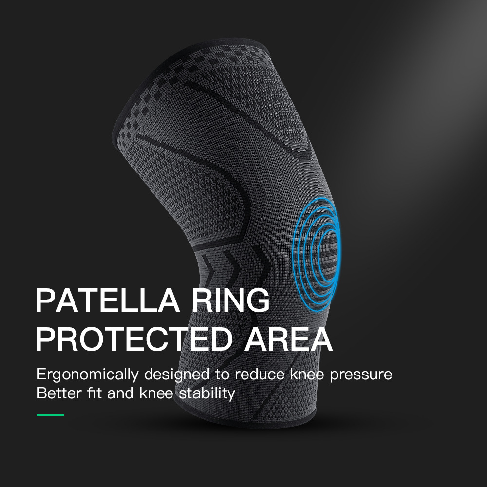 Knitted sports knee brace for mountain running Outdoor sports knee brace Production Wholesale Operations