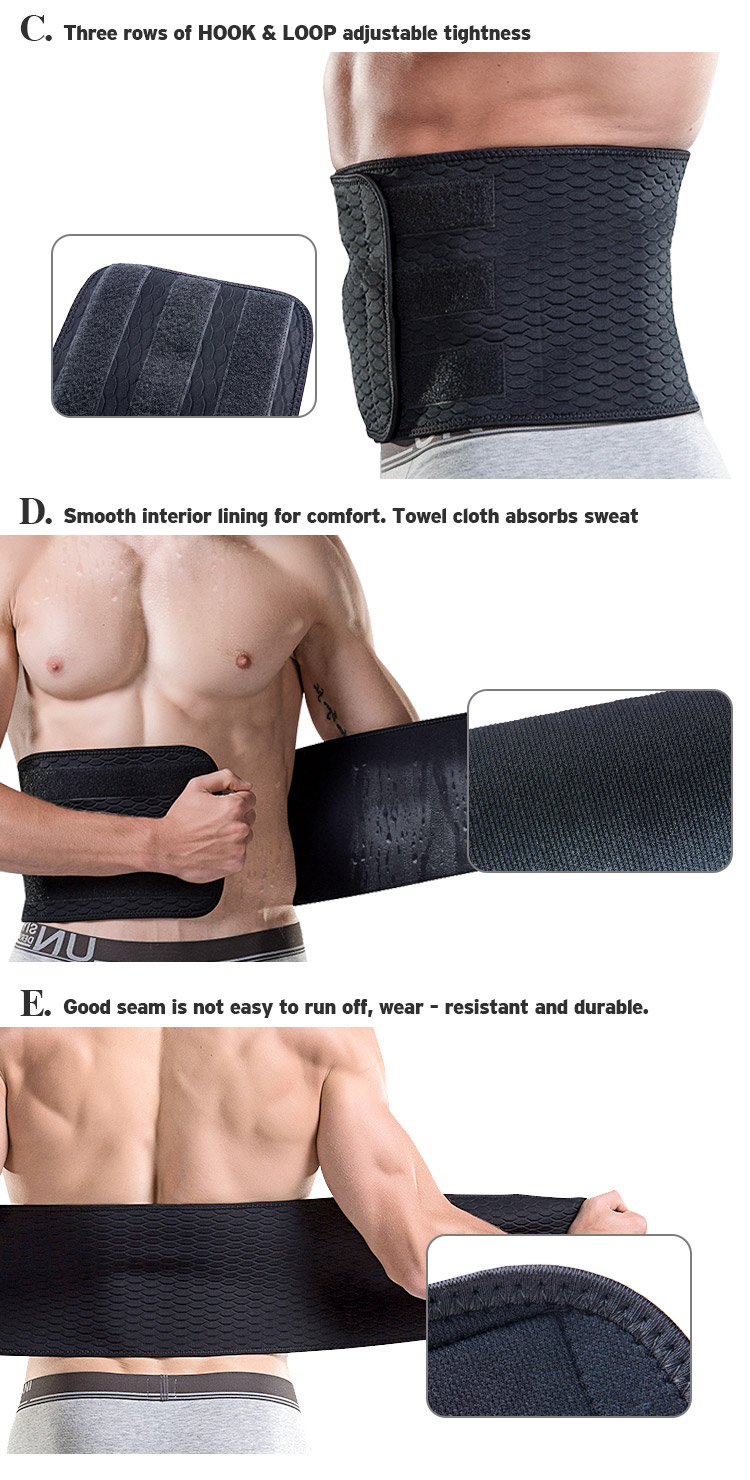 Lumbar Belt Support Neoprene Men And Women Fitness waist trainer belt Factory Direct