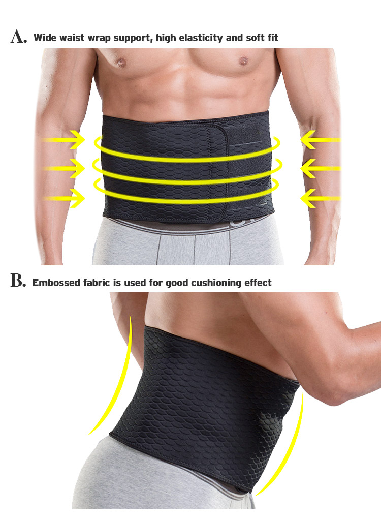 Lumbar Belt Support Neoprene Men And Women Fitness waist trainer belt Factory Direct