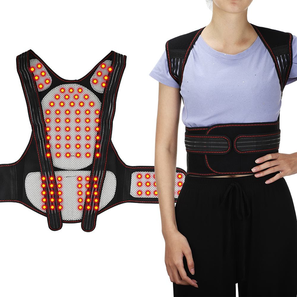 Magnetic Back Support Magnets Heating Therapy Vest Waist Brace Posture Corrector Spine Back Shoulder Lumbar Posture Correction Discount Factory Network