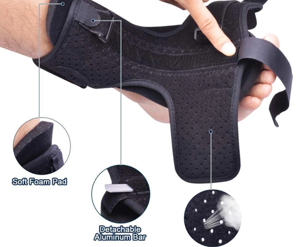 Medical Ankle Foot Orthosis Brace Adjustable Drop Foot Brace Foot Night Splint for Plantar Fasciitis Bulk Wholesale Chain