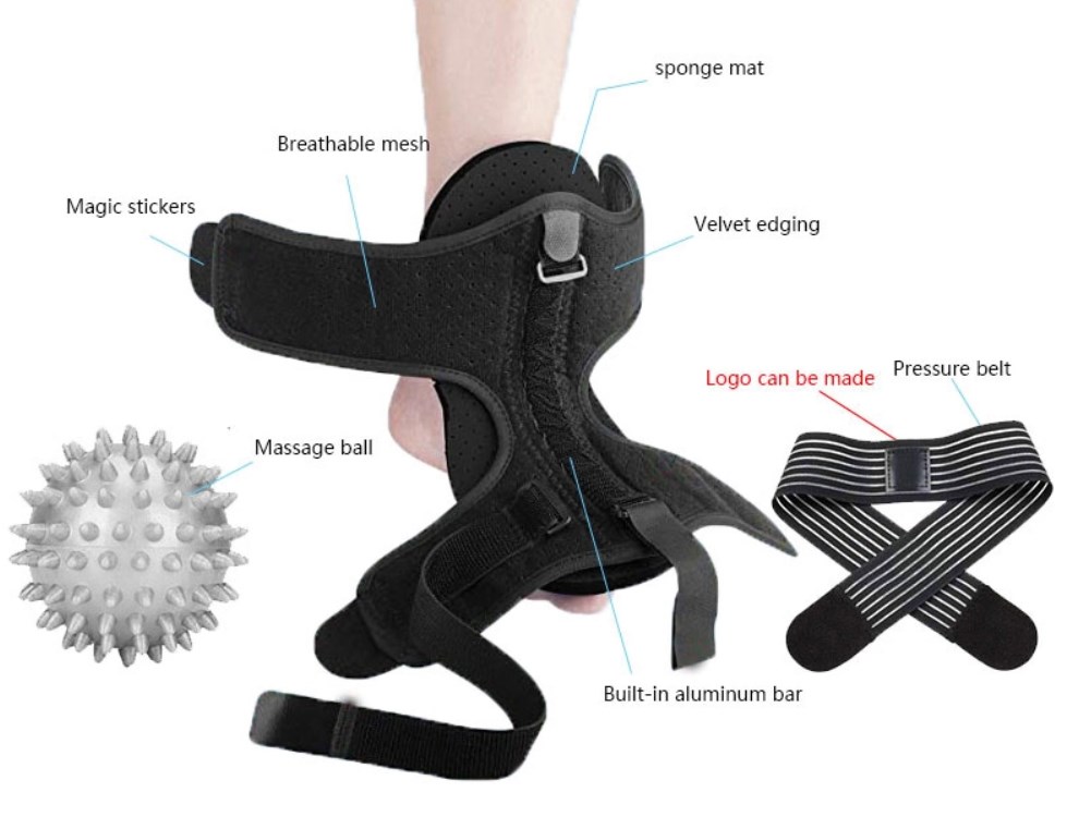 Medical Ankle Foot Orthosis Brace Adjustable Drop Foot Brace Foot Night Splint for Plantar Fasciitis Bulk Wholesale Chain