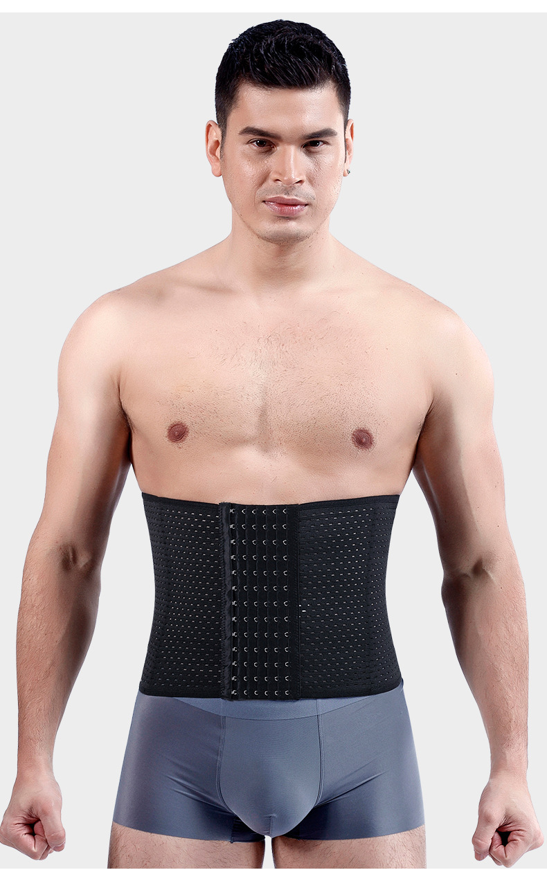 Men Compression Shapewear Waist Trainer Trimmer Belt Corset For Abdomen Belly Shapers Tummy Control Fitness Slimming Body Shaper OEM Manufacturer